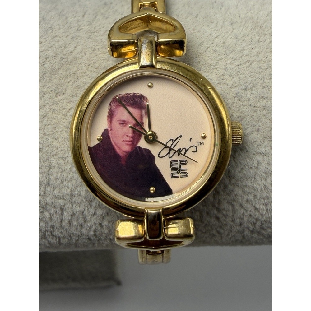 Valdawn 2002 Elvis New Battery Ladies Watch 23MM 7" Gold Tone